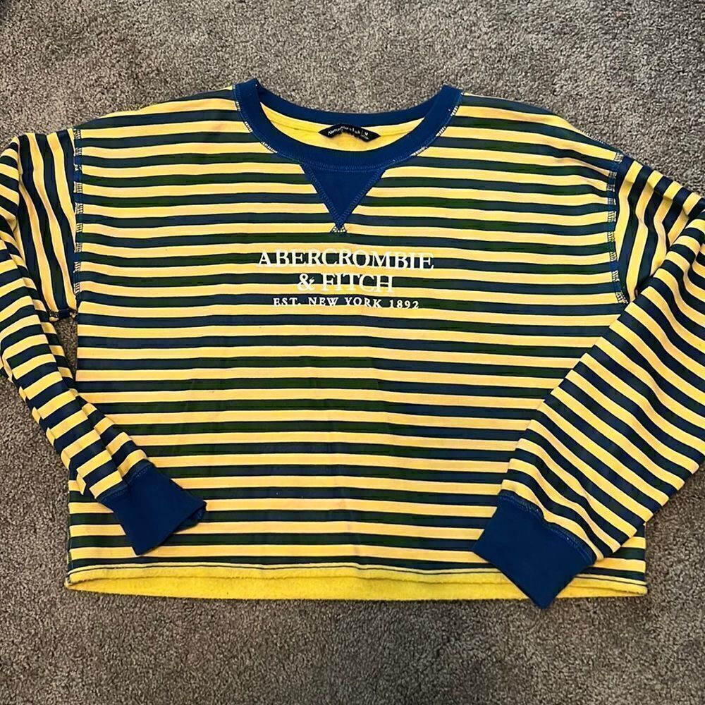 Abercrombie Cut off Striped Sweater